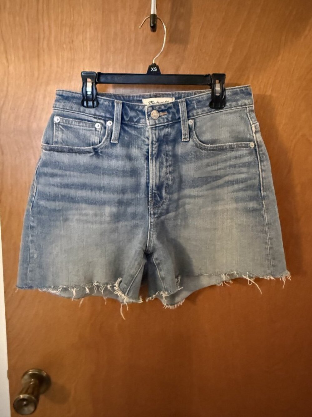 Madewell Women’s Size 0 (25) Curvy Perfect Vintage Jean Shorts Frayed Raw Hem
